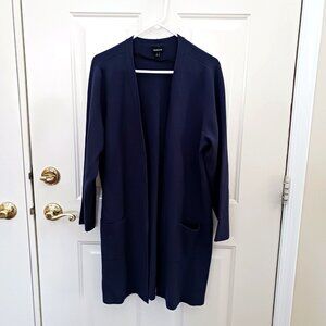 Torrid‎ Size 2 2X Navy Blue Open Front Cardigan Pockets Long Sweater